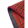 Tapete Sisal Fibra Natural de Luxo 60x80cm Várias Cores:Vermelho Listra Dourada - 1