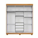 Ver imagem 6 de Guarda-Roupa Casal 6 Portas 3 Gavetas com Espelho MDF Parma Yescasa Off White/Cinamomo