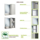 Ver mais imagens de Armário Espelheira de Banheiro 60 Bologna com 1 Porta Arenas Bege