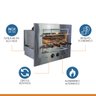 Churrasqueira Gourmet Rotativa a Gás Glp Embutir 48 X 52 Cm Aço Inox Roast Premium 04 Bivolt - Hope - 5