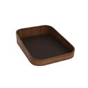 Ver imagem 1 de Bandeja Decorativa em Madeira e Couro Sintetico Preto