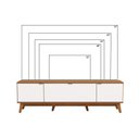 Ver mais imagens de Rack para TV até 75 Polegadas 3 Portas 180cm Kappesberg Canela/Branco