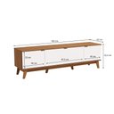 Ver imagem 3 de Rack para TV até 75 Polegadas 3 Portas 180cm Kappesberg Canela/Branco