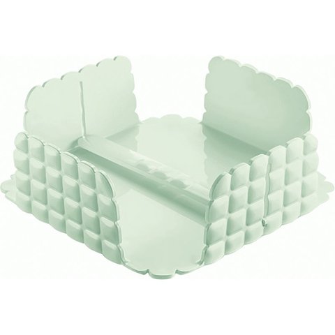 Porta Guardanapo de Mesa Bpa Free 20 X 20 X H7,3cm - Tiffany - Verde Malva - Guzzini