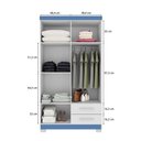 Ver imagem 6 de Roupeiro 100cm 4 Portas 2 Gavetas - Ssx Multicoisas