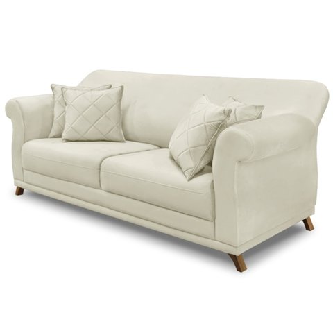 Sofa 2 Lugares Retro Polo 180cm com Almofada Veludo 2221 Ezz