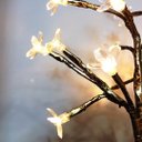 Ver imagem 2 de Luminária Árvore Abajur Rosê Gold Flor LED 24 Lâmpadas 35cm À Pilha - Magizi