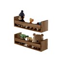 Ver imagem 2 de Kit 2 Prateleiras Porta Brinquedos Freijó 50 X 12cm Suporte Invisivel
