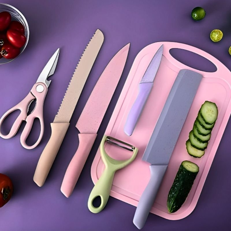 Kit Utensílios de Cozinha com 7 Peças Coloridas - 5
