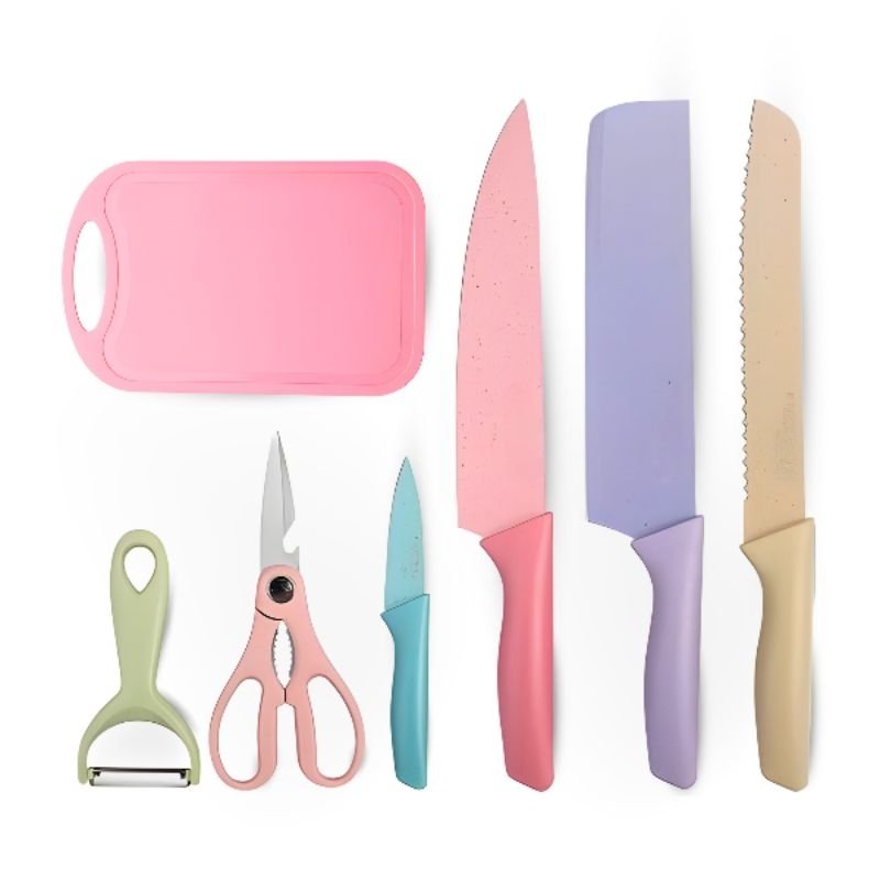 Kit Utensílios de Cozinha com 7 Peças Coloridas