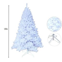 Árvore de Natal Pinheiro Suíço Branco Luxo Premium 346 Galhos 1,50M - Master - 2