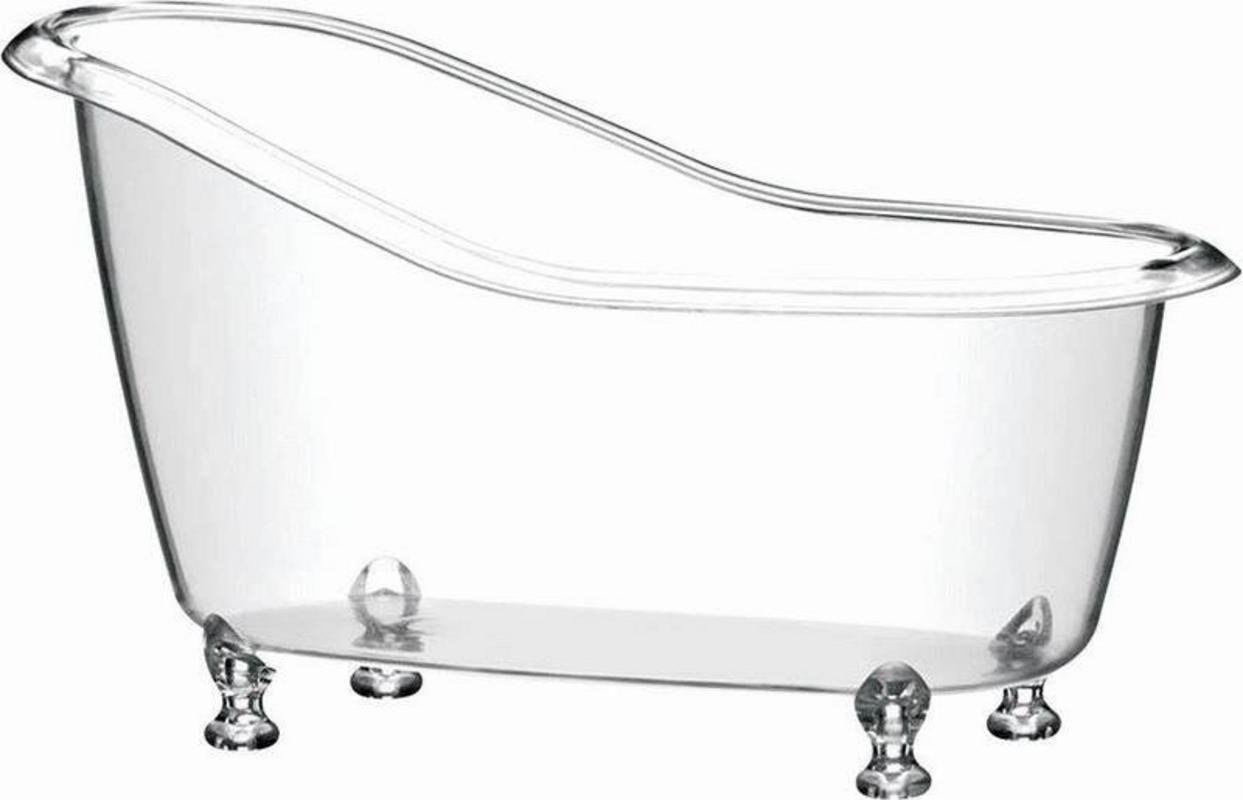 Mini Banheira Decorativa Pequena Banheiro 13x7x6cm Top Hara:Transparente - 1