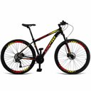 Ver imagem 1 de Bicicleta Aro 29 Cripto 21 Marchas Freios Disco C- Suspensão - 17" Preto-amarelo e Vermelho