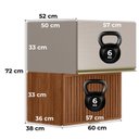 Ver imagem 3 de Armario Aereo Basculante Ripado 2p 60 Cm Mdf Proenca Nogueira Nude Prime Demartez