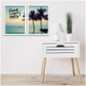 Conjunto Quadros Decorativos 2 Peças 40X60 Praia Good Vibes Titulo Moldura Branca - 5