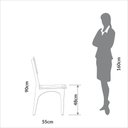 Ver imagem 5 de Cadeiras Jantar Estofadas 2 Unidades Dalla Costa 100% Mdf Cor:freijó com Bege Rústico;desenho do