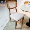 Ver imagem 2 de Cadeiras Jantar Estofadas 2 Unidades Dalla Costa 100% Mdf Cor:freijó com Bege Rústico;desenho do