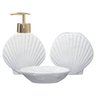 Kit Banheiro Lavabo Porta Sabonete Líquido / Fundo do Mar 01 - Branco - 1