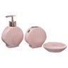 Kit Banheiro Lavabo Porta Sabonete Líquido / Fundo do Mar 01 - Rosa - 2