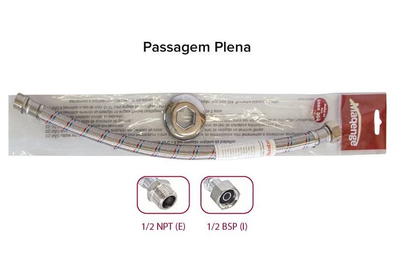 Engate Flex Alta Vazao Agua 1/2 Comprimento:100cm - 1