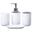 Ver imagem 4 de Kit Banheiro Conjunto Completo Saboneteira Lixeira 6 Peças / KBLX-110 - Branco