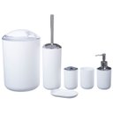 Ver imagem 3 de Kit Banheiro Conjunto Completo Saboneteira Lixeira 6 Peças / KBLX-110 - Branco