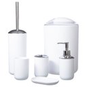 Ver imagem 2 de Kit Banheiro Conjunto Completo Saboneteira Lixeira 6 Peças / KBLX-110 - Branco
