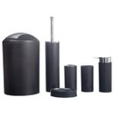 Ver imagem 3 de Kit Banheiro Conjunto Completo Saboneteira Lixeira 6 Peças / KBLX-120 - Preto
