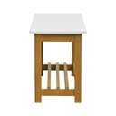 Ver imagem 4 de Banco Sapateira Viena Madeira Maciça - Natural - Assento Branco Madeira