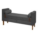 Ver imagem 3 de Kit Cabeceira e Calçadeira Baú para Cama Box Solteiro 90cm Pietro Bouclê - Sofa Store:bouclê Cinza G