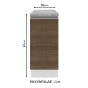 Ver imagem 3 de Balcão Armário de Cozinha 35 cm 1 Porta Branco/Rustic Glamy Madesa