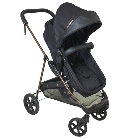 Carrinho de Bebe Infantil Berço Passeio Moises Reversível 3 em 1 Reclinável até 15kg Galzerano