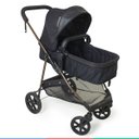 Ver mais imagens de Carrinho de Bebe Infantil Berço Passeio Moises Reversível 3 em 1 Reclinável até 15kg Galzerano