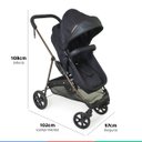 Ver imagem 6 de Carrinho de Bebe Infantil Berço Passeio Moises Reversível 3 em 1 Reclinável até 15kg Galzerano