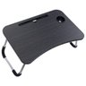 Mesa Portátil Dobrável para Notebook Cama Home Office Refeição (D) - Preto - 3