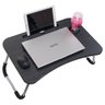 Mesa Portátil Dobrável para Notebook Cama Home Office Refeição (D) - Preto - 1