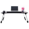 Mesa Portátil Dobrável para Notebook Cama Home Office Refeição (D) - Preto - 4