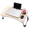 Mesa Portátil Dobrável para Notebook Cama Home Office Refeição (D) - Creme - 1