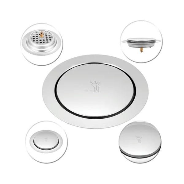 Ralo Click Inteligente Redondo Para Banheiro Inox 15x15 - 4