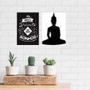Ver imagem 2 de Kit 2 Placas Decorativas Buda Sonhos 18x27cm