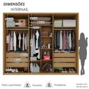 Ver imagem 5 de Guarda Roupa Lizz 6 Portas de Bater 6 Gavetas MDF Hannover Casa D Móveis