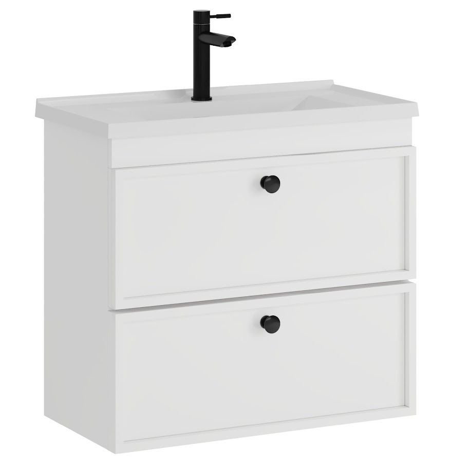 Ver imagem 1 de Gabinete para Banheiro Yaris Branco com Bancada Sintética Branca