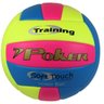 Bola De Vôlei Training Neon Tricolor Poker - Rosa/Azul - 1