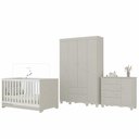 Ver imagem 2 de Quarto de Bebê Completo com Berço Americano 3 em 1 p/Colchão 130x70cm Dengo Multimóveis MP4584