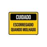Placa Sinalização Cuidado Escorregadio Quando Molhado 36X46 - 1
