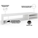 Ver mais imagens de Kit 04 Suportes para Monitor Stand Home Office Lap 90 cm L03 Branco - Lyam Lyam Decor