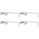 Ver imagem 1 de Kit 04 Suportes para Monitor Stand Home Office Lap 90 cm L03 Branco - Lyam Lyam Decor