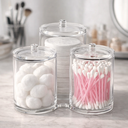 Ver imagem 1 de Porta Algodão Cotonete Discos Organizador Acrílico Banheiro