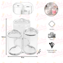 Ver imagem 7 de Porta Algodão Cotonete Discos Organizador Acrílico Banheiro