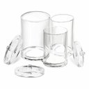 Ver imagem 3 de Porta Algodão Cotonete Discos Organizador Acrílico Banheiro